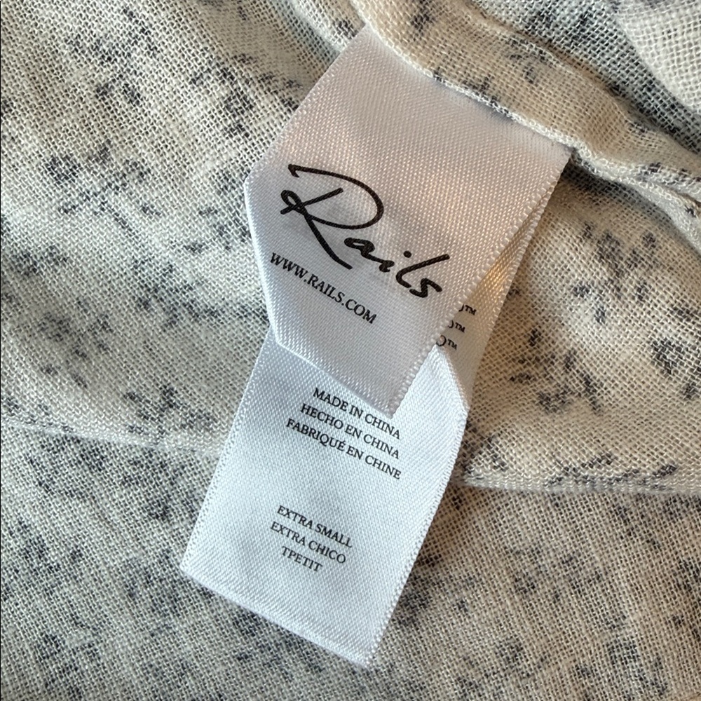 Rails Women's Kristie Top Cream Bella Ditsy Floral Peasant Blouse Size X-Small - Picture 14 of 16